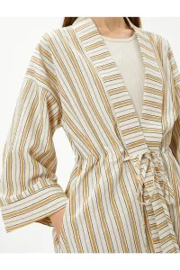 Koton Cotton Kimono Pocket Tied Waist