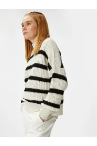Koton Pletený sveter polovičný rolák kašmírová textúrovaná