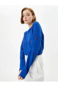 Koton Knitwear Sweater Openwork Crew Neck Long Sleeve