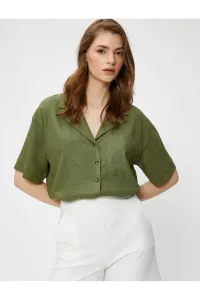 Koton Linen Blend Shirt Short Sleeve Relax Fit #9197659