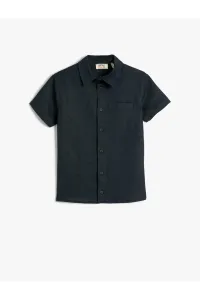 Koton Linen Shirt Short Sleeve Pocket Detailed #9213602