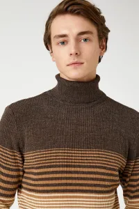 Koton Men's Brown Striped Sweater #8516618