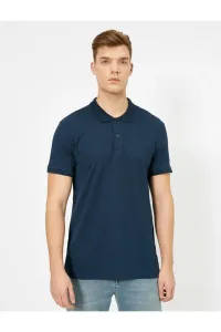 Koton Men's Navy Blue Polo Neck T-Shirt #9073168