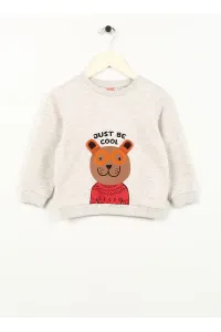 Koton Men's Printed Beige Sweatshirt 4WMB10188TK - Toddler