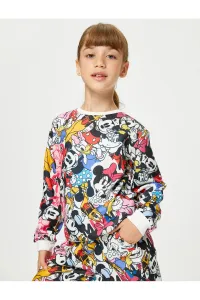 Koton Minnie Mouse and Daisy Duck Sweatshirt Licensed Long Sleeve Crew Neck Raised