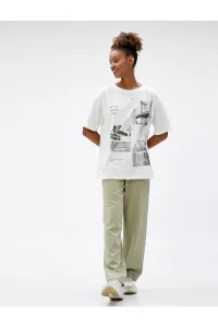 Koton New York Print T-Shirt Crew Neck Short Sleeve Cotton #6405475