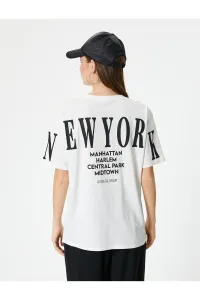 Koton New York T-Shirt Back Printed Short Sleeve Crew Neck Comfort Fit Cotton #9502975