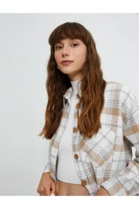 Koton Oversize Lumberjack Shirt with Buttons and Pocket Detail