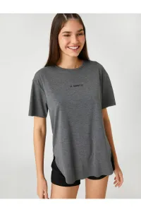 Koton Oversize Sports T-Shirt Printed Short Sleeve Crew Neck #5198792