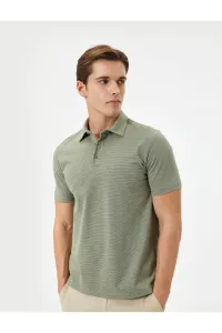 Koton Polo Neck T-Shirt Short Sleeve Buttoned Textured #9248307