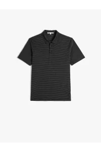 Koton Polo Neck T-Shirt Short Sleeve Buttoned Textured #9249038