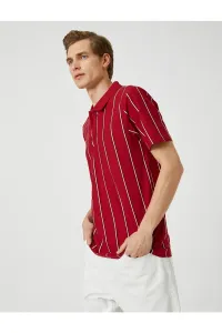 Koton Polo tričko s výstrihom, slim strih, bavlna na gombíky