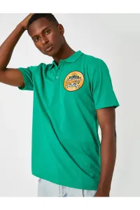 Koton College vyšívané tričko s polo výstrihom #5309553