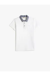 Koton Polo-Neck T-Shirt Short Sleeved One Pocket Detailed Cotton