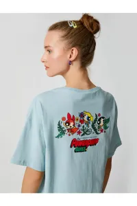 Koton Power Puff Girls T-Shirts Oversized Licensed Printed Back Crew Neck Short Sleeved