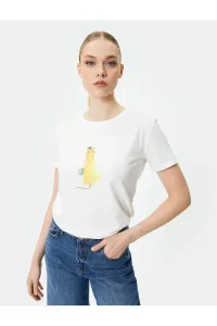 Koton Printed T-Shirt Crew Neck Short Sleeve Cotton #9250541
