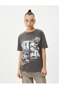 Koton Printed T-Shirt Short Sleeve Crew Neck Comfort Fit Cotton