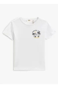 Koton Printed White Boys' T-Shirt 3skb10042tk