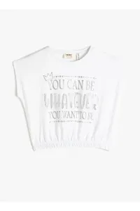 Koton Printed White Girls' T-Shirt 3skg10063ak