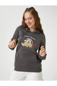 Koton Rick And Morty Printed Sweatshirt Hooded