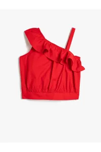 Koton Ruffled One-Shoulder Blouse with an Elastic Waist