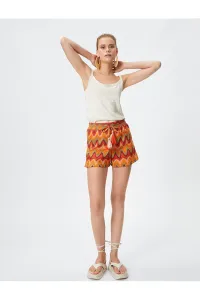 Koton Şahika Ercümen X Cotton - Tassel Detailed Mini Shorts with a Lace-Up Waist