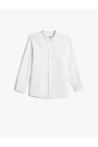 Koton Shirt Long Sleeve Pocket Detailed Classic Collar Cotton