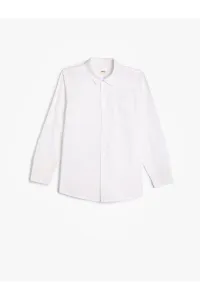 Koton School Shirt with Pocket Detailed Long Sleeve Cotton Cotton Classic Collar