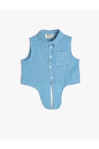 Koton Girls Blue Plaid Shirt #6994990