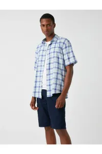 Koton Short Sleeve Shirt Plaid Classic Collar