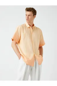 Koton Basic Short Sleeve Shirt. Classic Collar With Buttons