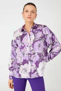 Koton Women's Purple Patterned Shirt #7632709
