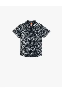 Koton Shirt Short Sleeve Pocket Detailed Cotton Floral #6284740