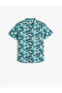 Koton Floral Patterned Short Sleeve Cotton Shirt #6000067