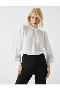 Koton Standing Neck Blouse with Balloon Sleeves