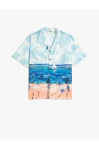 Koton Summer Theme Shirt with Pocket Short Sleeves and Print