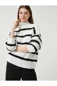 Koton Oversize Knitwear Sweater Relax Fit Turtleneck Cashmere Textured