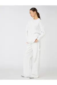 Koton Oversized Knitted Sweater Crew Neck