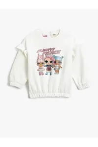 Koton Lol Surprise Printed Sweatshirt Licensed Ruffle Detail #5098354