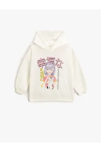 Koton Anime Printed Hoodie & Sweatshirt