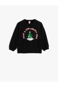 Koton Sweatshirt Christmas Theme Sequin Sequined Raised Cotton #8841296