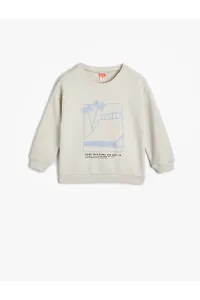 Koton Sweatshirt Summer Theme Printed Long Sleeve Crew Neck Cotton #9228310