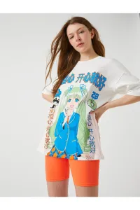 Koton Oversized Printed T-Shirt Cotton