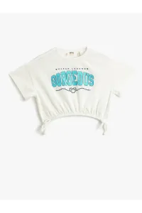 Koton Crop T-Shirt Short Sleeved Crew Neck Cotton #5999078