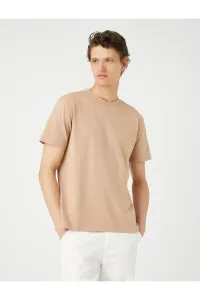 Koton Basic T-shirt with Short Sleeves, Crew Neck Slim Fit