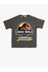 Koton Jurassic World T-Shirt Licensed Short Sleeve Crew Neck Cotton #7487696