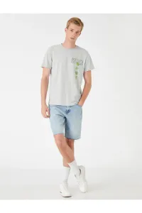Koton Basic T-Shirt with a Printed Crew Neck #5227620