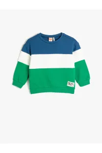 Koton Color Block Sweatshirt Long Sleeve Crew Neck Cotton
