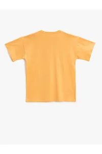 Koton Short Sleeve Printed T-Shirt. Crew Neck Cotton