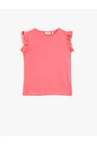 Koton Basic Frilled T-Shirt, Sleeveless #5861267